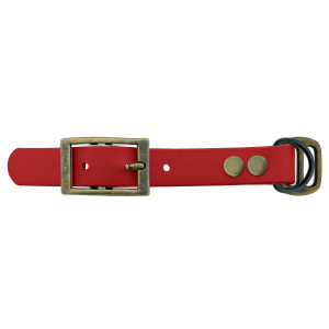 Biothane adattatore 19MM Rosso/Antiquariato Bronzo Biothane adattatore 19MM Rosso/Antiquariato Bronzo