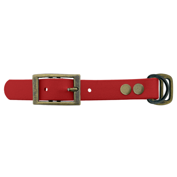 Biothane adattatore 19MM Rosso/Antiquariato Bronzo Biothane adattatore 19MM Rosso/Antiquariato Bronzo