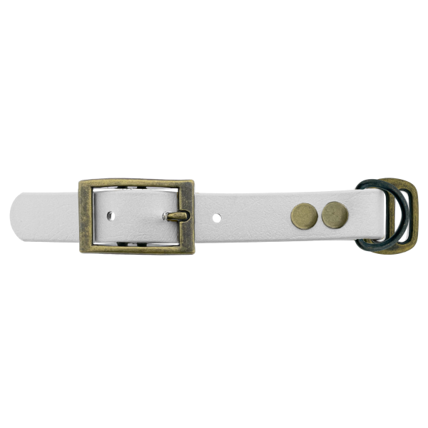 Biothane adattatore 19MM Bianco/Antiquariato Bronzo Biothane adattatore 19MM Bianco/Antiquariato Bronzo