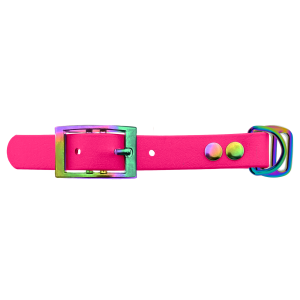 Biothane adapter 19MM Neon Roze/Neo-Chrome Biothane adapter 19MM Neon Roze/Neo-Chrome