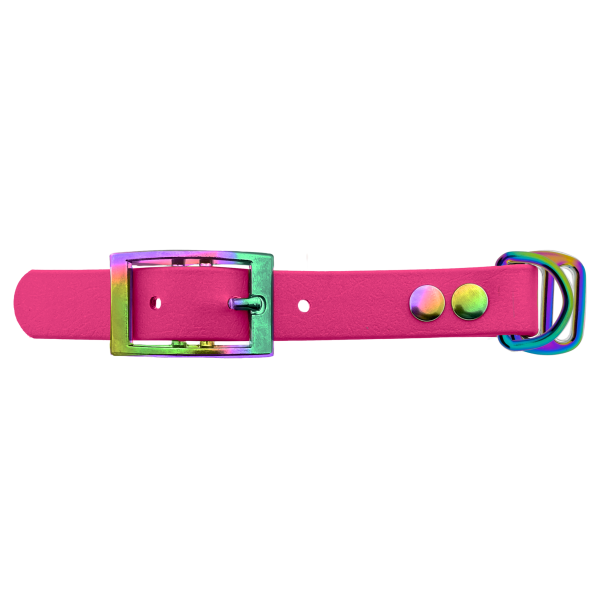 Biothane adapter 19MM Passion Roze/Neo-Chrome Biothane adapter 19MM Passion Roze/Neo-Chrome