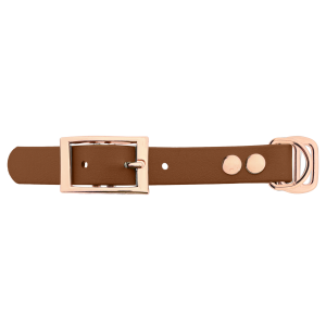 Biothane adattatore 19MM Marrone/Rose Oro Biothane adattatore 19MM Marrone/Rose Oro