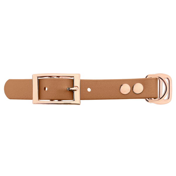 Biothane adattatore 19MM Marrone chiaro/Rose Oro Biothane adattatore 19MM Marrone chiaro/Rose Oro