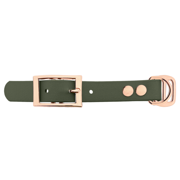 Biothane adattatore 19MM Military Olive/Rose Oro Biothane adattatore 19MM Military Olive/Rose Oro