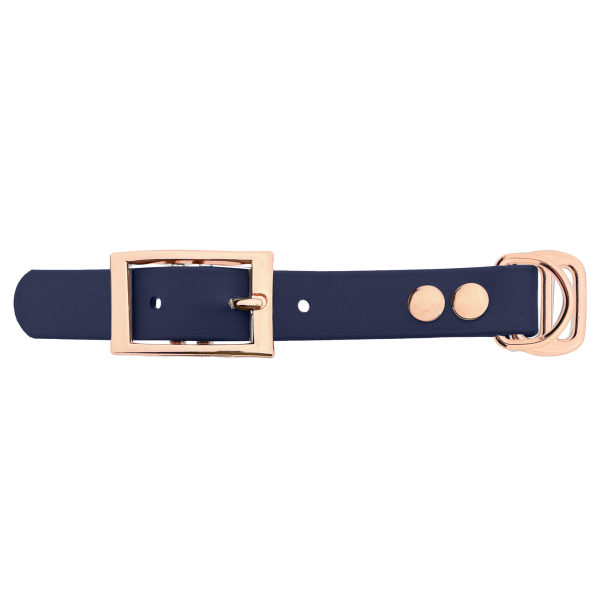Biothane adattatore 19MM Navy Blu/Rose Oro