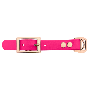 Biothane adattatore 19MM Neon Rosa/Rose Oro Biothane adattatore 19MM Neon Rosa/Rose Oro