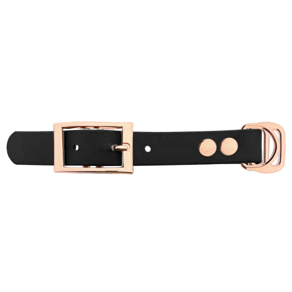 Biothane adapter 19MM Zwart/Oro rosa Biothane adapter 19MM Zwart/Oro rosa