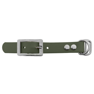 Biothane adapter 19MM Military Olive/RVS Biothane adapter 19MM Military Olive/RVS