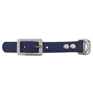 Biothane adapter 19MM Navy Blauw/RVS Biothane adapter 19MM Navy Blauw/RVS