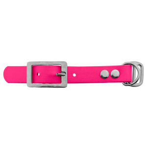 Biothane adapter 19MM Neon Roze/RVS Biothane adapter 19MM Neon Roze/RVS