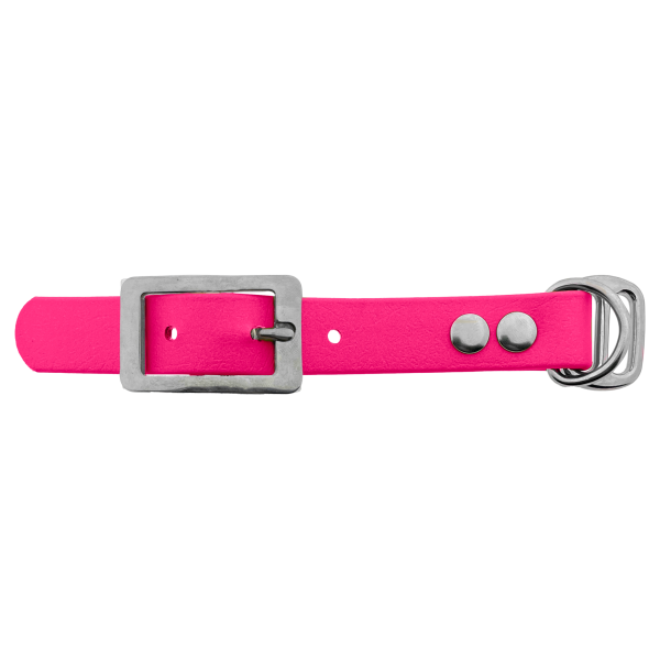 Biothane adapter 19MM Neon Roze/RVS Biothane adapter 19MM Neon Roze/RVS