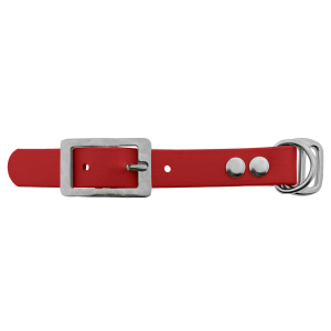 Biothane adapter 19MM Rood/RVS Biothane adapter 19MM Rood/RVS