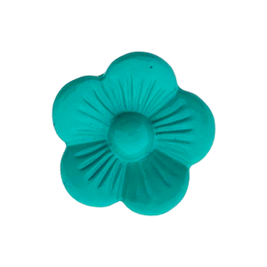 Perlina scorrevole fiore turchese