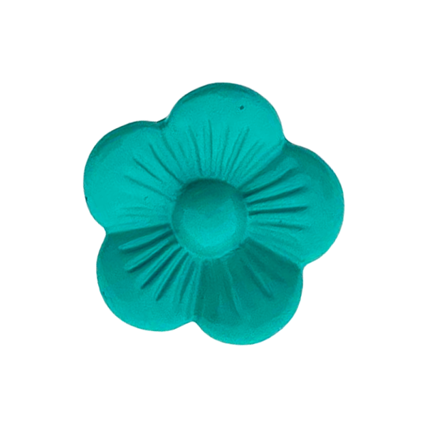 Perlina scorrevole fiore turchese Perlina scorrevole fiore turchese