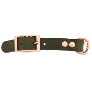 Vetleder adapter 19MM Military olive/Oro rosa