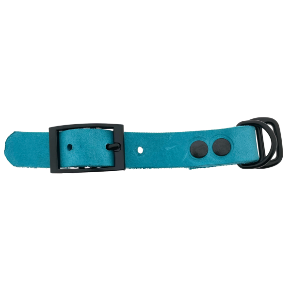 Adattatore in pelle ingrassata 19MM Turquoise/Nero Adattatore in pelle ingrassata 19MM Turquoise/Nero