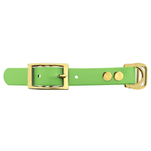 Biothane adapter 19MM Appel Groen /ottone