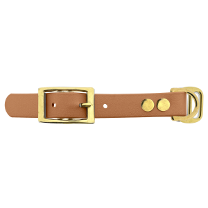 Biothane adapter 19MM Lichtbruin/ottone