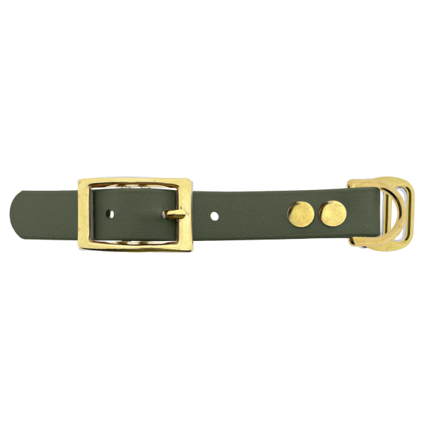 Biothane adapter 19MM Military Olive /ottone Biothane adapter 19MM Military Olive /ottone