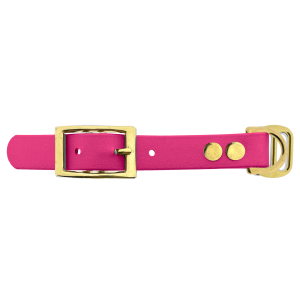 Biothane adapter 19MM Passion Roze/ottone