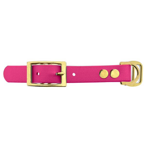 Biothane adapter 19MM Passion Roze/ottone