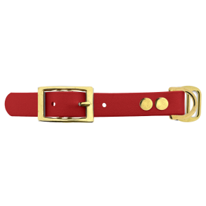 Biothane adapter 19MM Rood/ottone