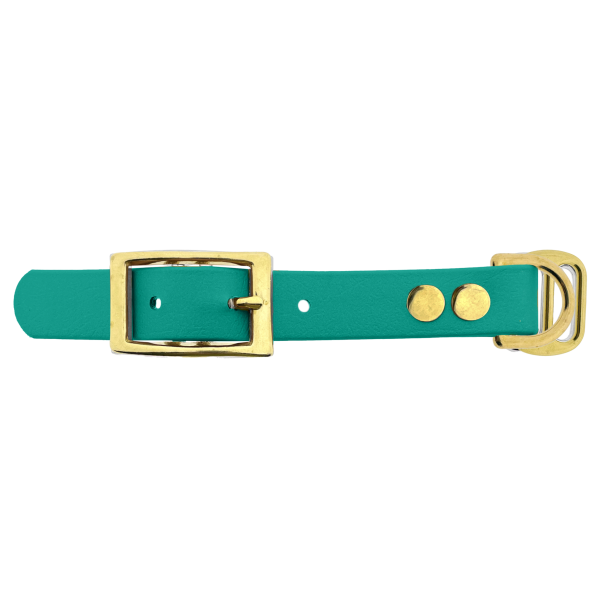Biothane adapter 19MM Teal/ottone Biothane adapter 19MM Teal/ottone