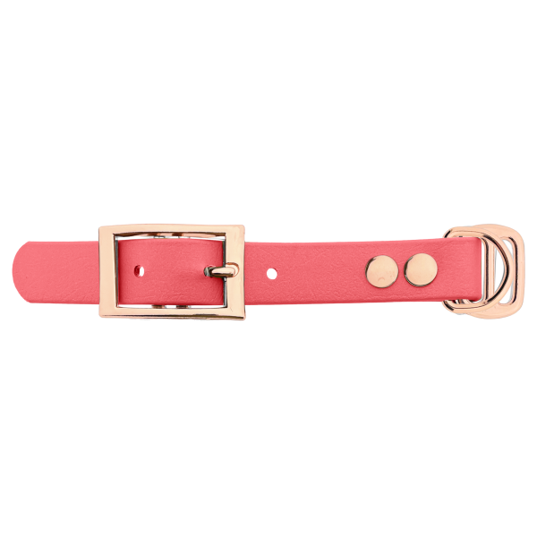 Biothane adattatore 19MM Coral/Rose Oro Biothane adattatore 19MM Coral/Rose Oro