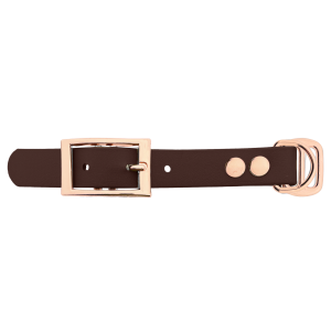 Biothane adattatore 19MM Marrone scuro/Rose Oro Biothane adattatore 19MM Marrone scuro/Rose Oro