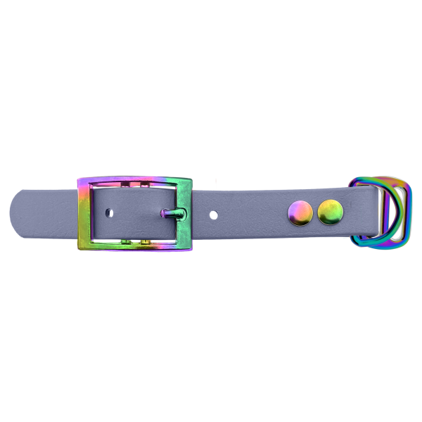 Biothane adapter 19MM Grijs/Neo-Chrome Biothane adapter 19MM Grijs/Neo-Chrome