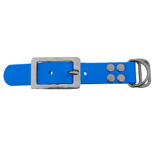 Biothane adapter 25mm Lichtblauw/RVS