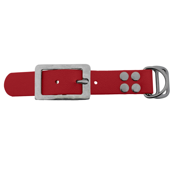 Biothane adapter 25mm Rood/RVS Biothane adapter 25mm Rood/RVS