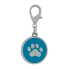 Bedel hangertje Hondenpoot rond Blauw Bedel hangertje Hondenpoot rond Blauw