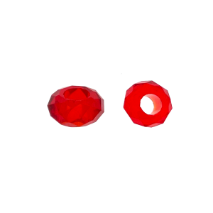 Paracord kraal 14X8MM spacer Glas Rood Paracord kraal 14X8MM spacer Glas Rood
