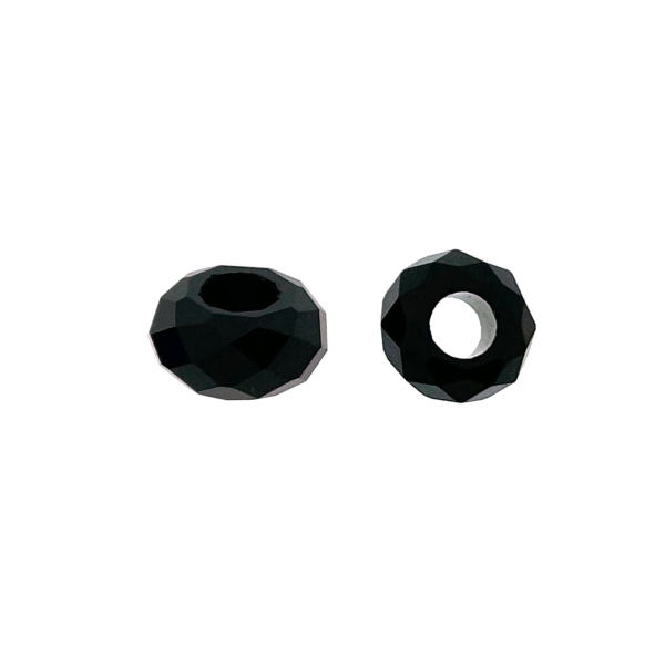 Paracord Perlina 14X8MM spacer Glas Nero Paracord Perlina 14X8MM spacer Glas Nero
