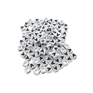 Paracord alfabet letter beads Wit A Paracord alfabet letter beads Wit A