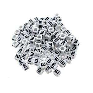Paracord alfabet letter beads Wit E Paracord alfabet letter beads Wit E