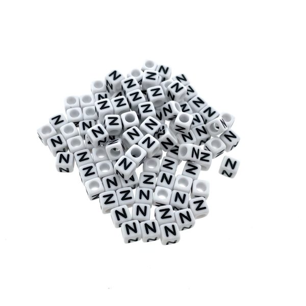 Paracord alfabet letter beads Wit N Paracord alfabet letter beads Wit N