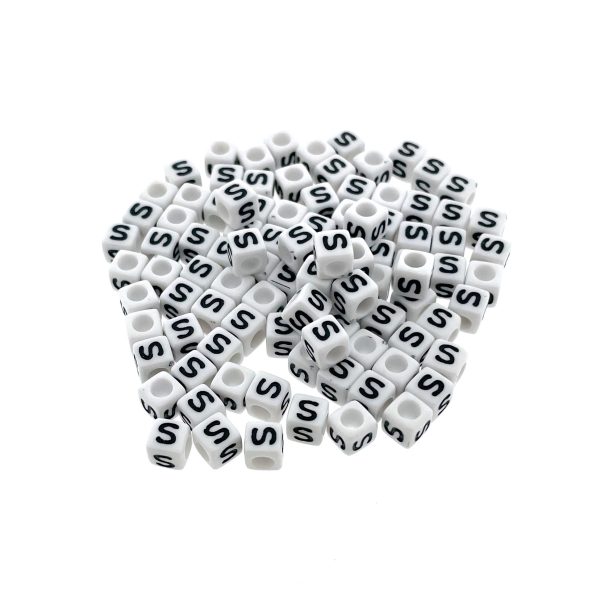 Paracord alfabet letter beads Wit S Paracord alfabet letter beads Wit S