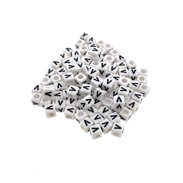 Paracord alfabet letter beads Wit V Paracord alfabet letter beads Wit V