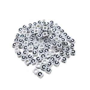 Paracord alfabet letter beads Wit C Paracord alfabet letter beads Wit C