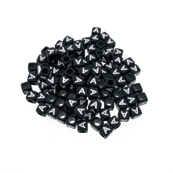 Paracord lettera dell'alfabeto perlina Nero A Paracord lettera dell'alfabeto perlina Nero A