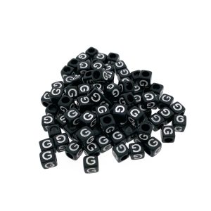 Paracord alfabet letter beads Zwart G Paracord alfabet letter beads Zwart G