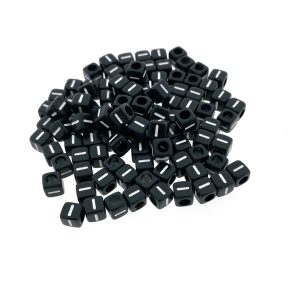 Paracord alfabet letter beads Zwart I Paracord alfabet letter beads Zwart I