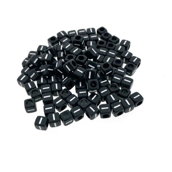 Paracord lettera dell'alfabeto perlina Nero I Paracord lettera dell'alfabeto perlina Nero I