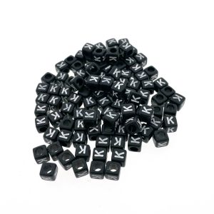 Paracord alfabet letter beads Zwart K Paracord alfabet letter beads Zwart K