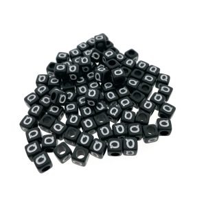 Paracord alfabet letter beads Zwart Q Paracord alfabet letter beads Zwart Q