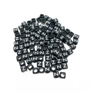 Paracord alfabet letter beads Zwart Z Paracord alfabet letter beads Zwart Z