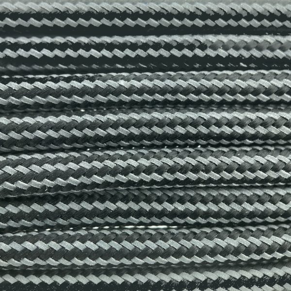 Paracord 550 tipo III Ultra reflective & Nero Stripes Paracord 550 tipo III Ultra reflective & Nero Stripes