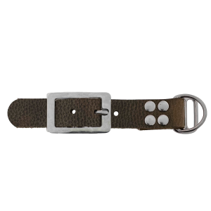 pelle di bufalo adapter 25MM Motief bruin/RVS pelle di bufalo adapter 25MM Motief bruin/RVS
